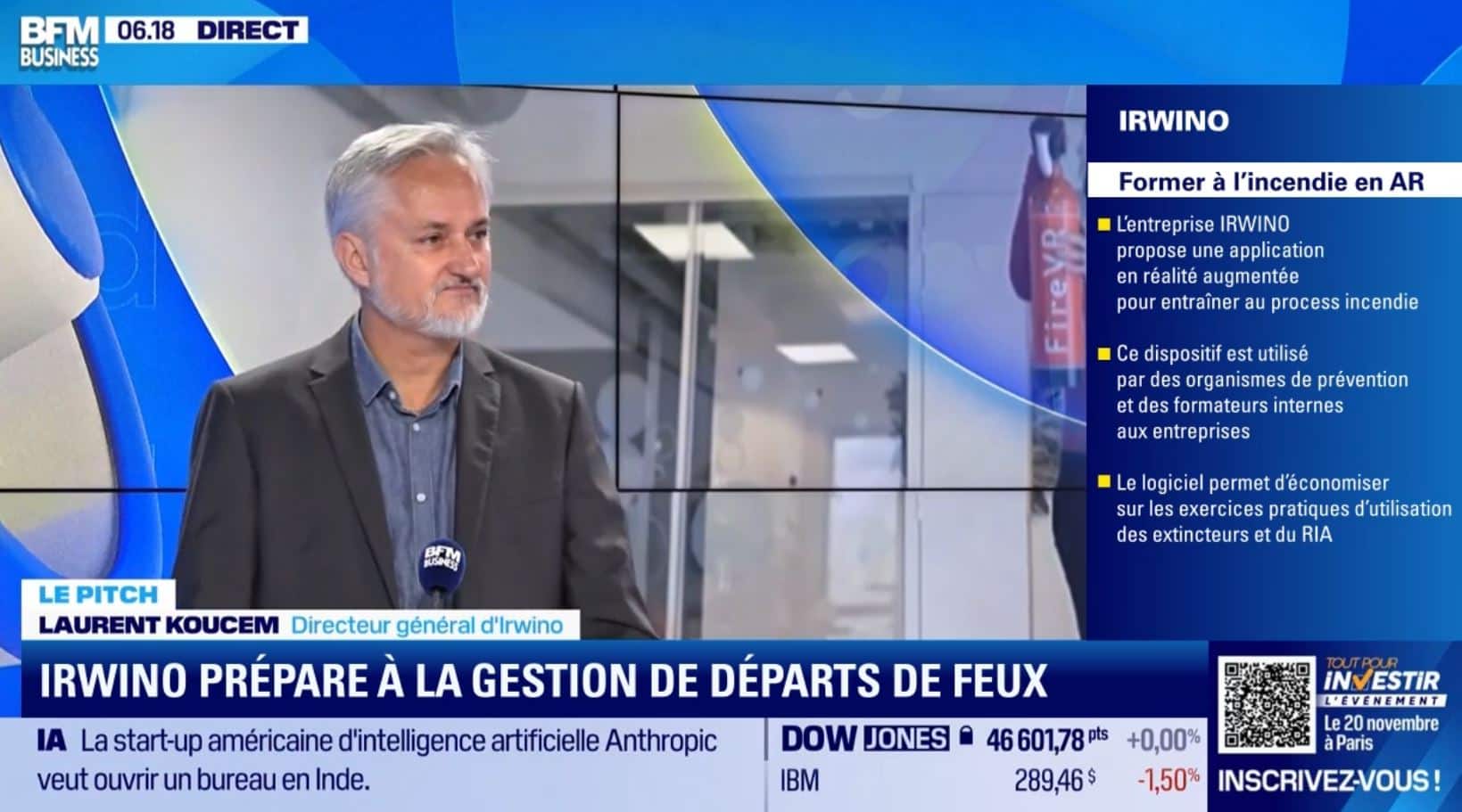 FIRE AR sur BFM Business : la réalité augmentée pour la formation incendie