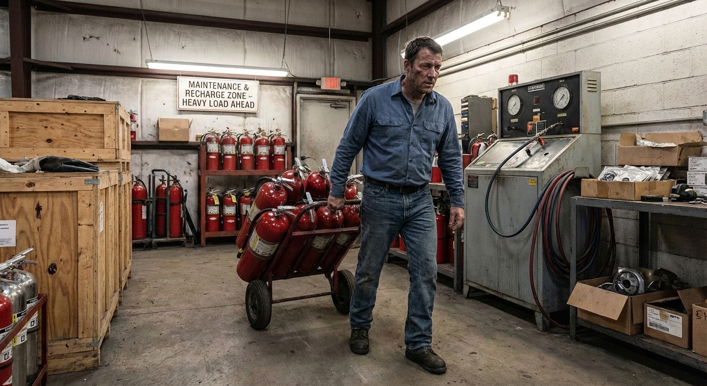 Préparation des extincteurs